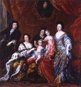 David Klocker Ehrenstrahl Grupportratt of Fellow XI with family Spain oil painting reproduction